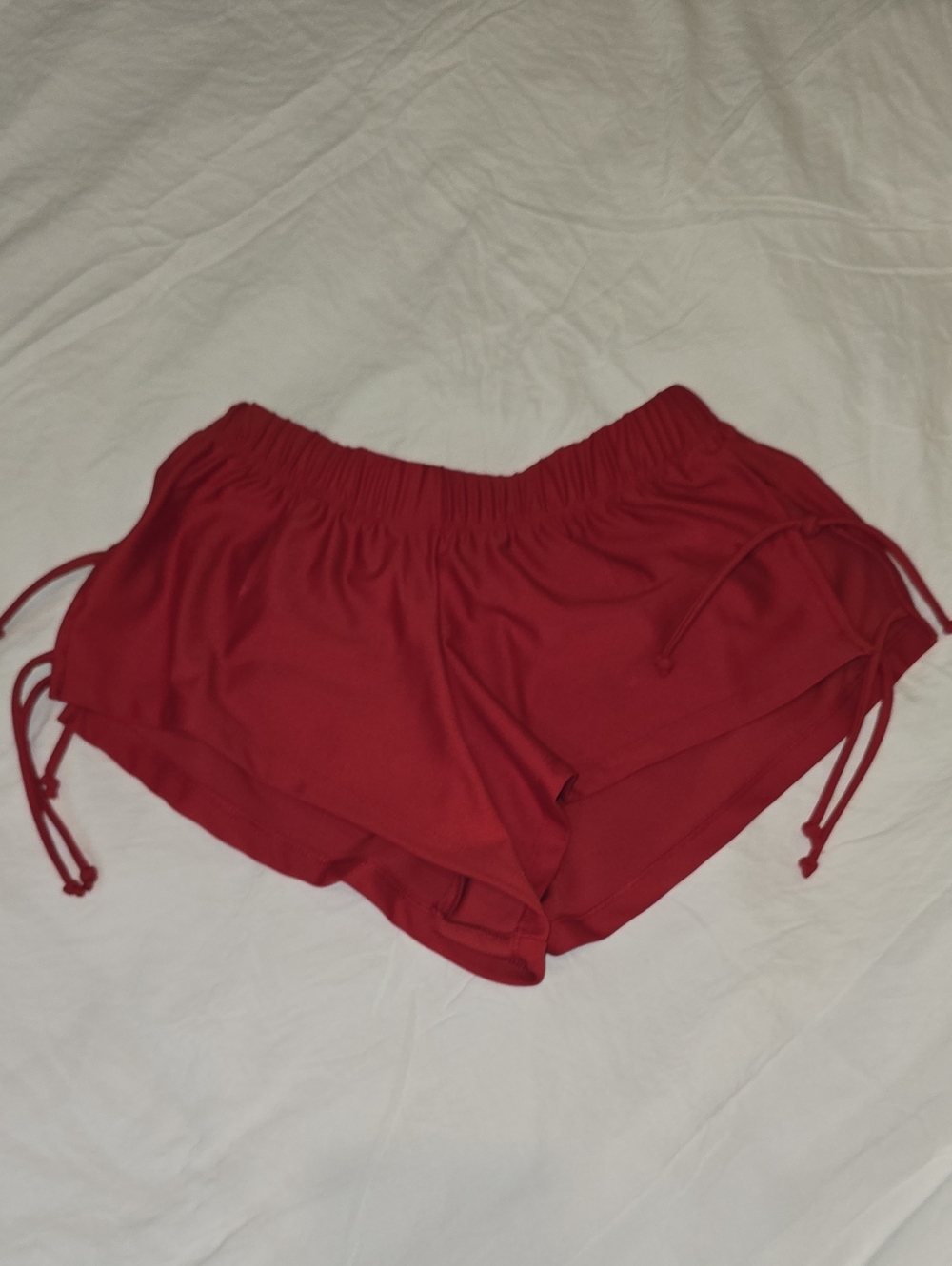Five The Label Women's Red Drawstring Side-Tie Athletic Shorts